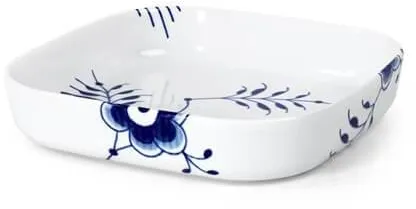Royal Copenhagen Blå Mega Riflet ugnsfast form fyrkantig 25 x 25 cm