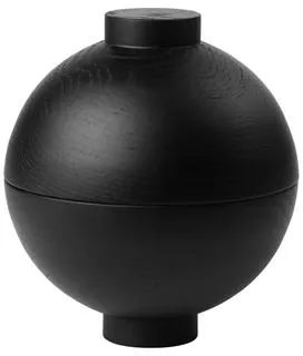 Kristina Dam Studio Wooden Sphere Skål Svart Ek XL